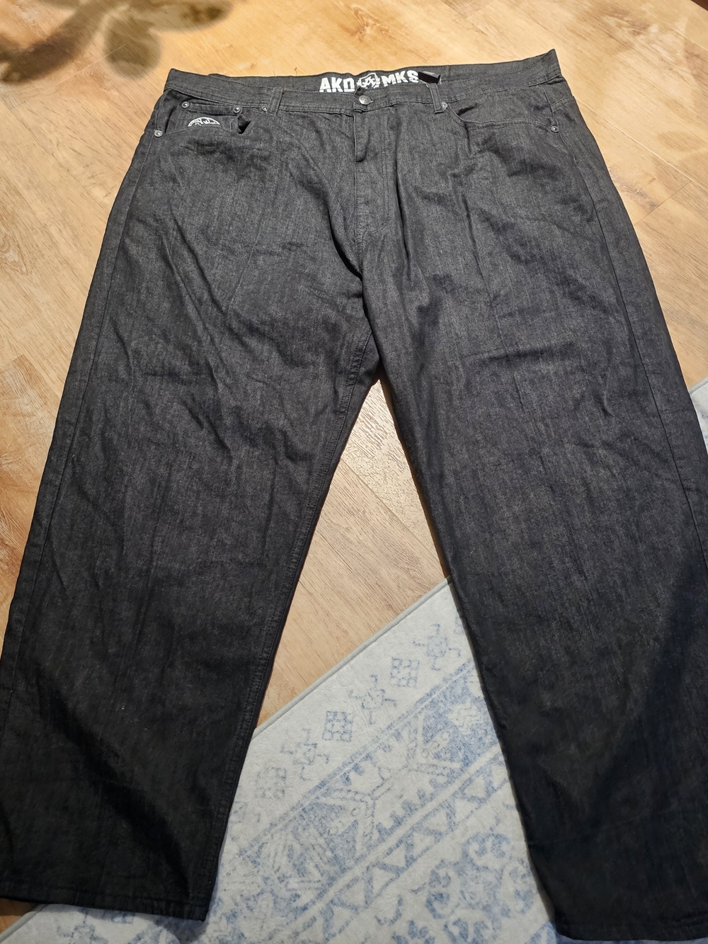 Vintage Y2K Akademiks AKDMKS Baggy Wide Leg Jeans 50x32 Hip Hop Skater